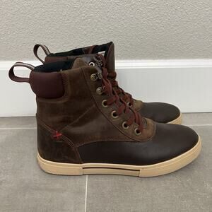 Xtratuf Leather Ankle Deck Boots Womens Size 9.5 Brown Outdoor Lace Up Shoes